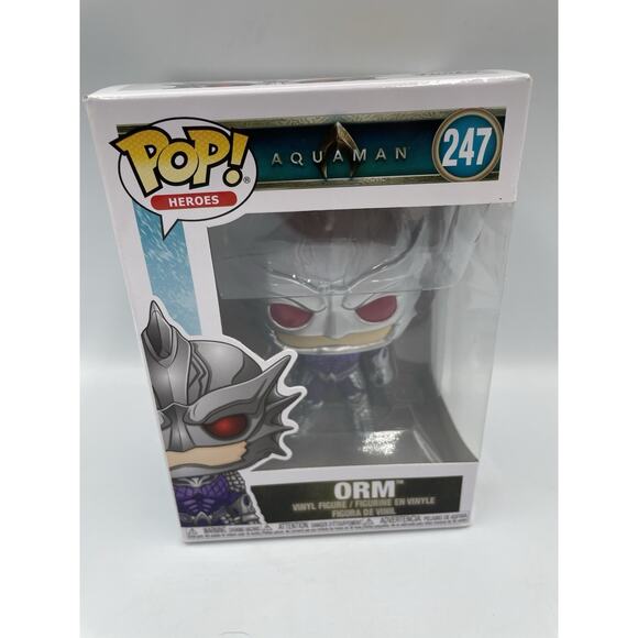 Funko Pop! Heroes Vinyl: DC Universe - Aquaman Orm #247 Figure NEW In Box - Picture 1 of 8